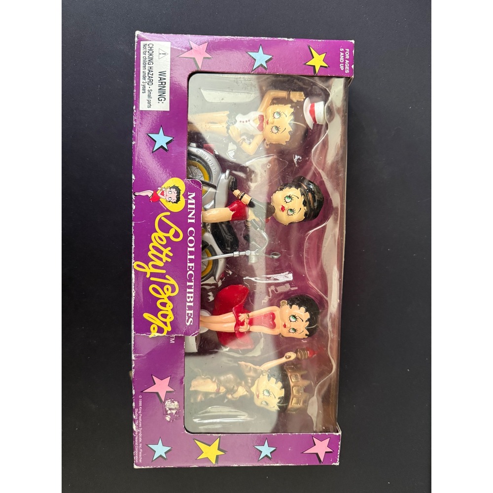 Vintage 1999 Betty Boop Mini Collectibles 4 Figure Set Precious Kids 31204